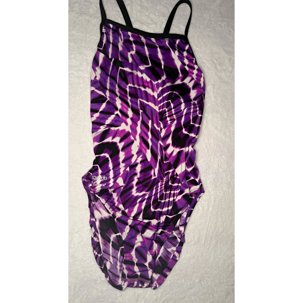 Speedo Endurance+ Women’s One-Piece Swimsuit Purple/Black/White EU 36 A039